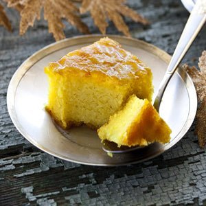 Semolina Turmeric Cake (Sfoof) - Sadaf.com