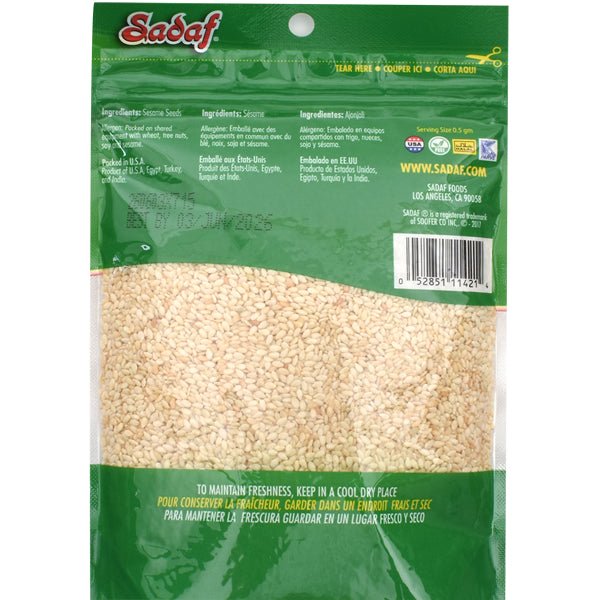 Sadaf Sesame Seeds | Roasted - 6 oz - soofercoinc