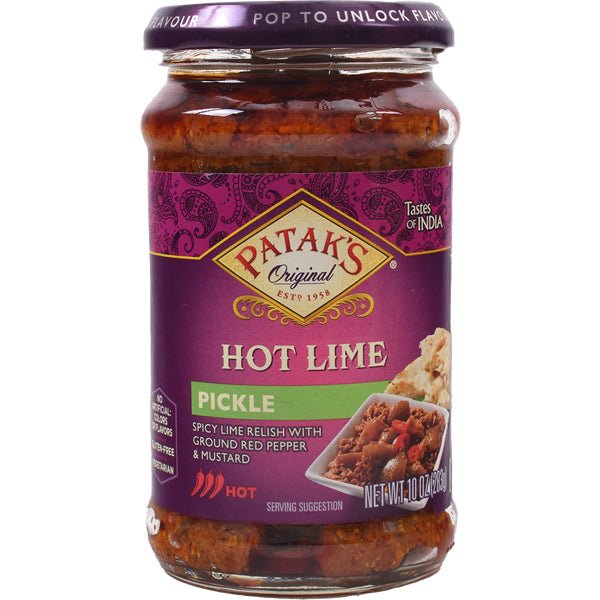 Patak's Lime Pickle | Hot - 10 oz. - soofercoinc