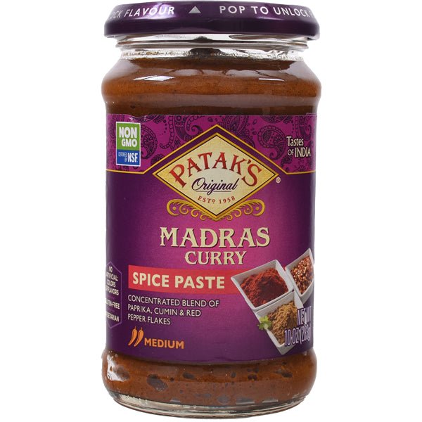 Patak's Madras Curry Spice Paste | Medium - 10 oz. - soofercoinc