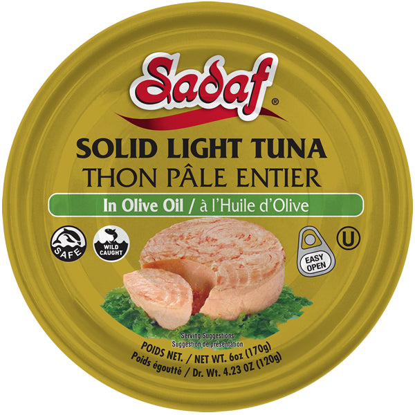 Sadaf Solid Light Tuna in Olive Oil - 6 oz. - Sadaf.com