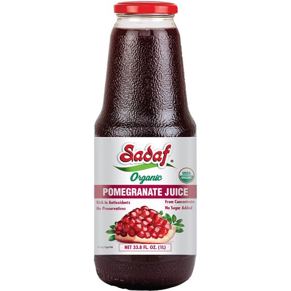 Sadaf Organic 100% Pomegranate Juice 33.8 oz - Sadaf.com