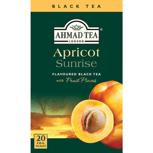 Ahmad Apricot Sunrise Black Tea | 20 Tea Bags - 1.4 oz. - soofercoinc