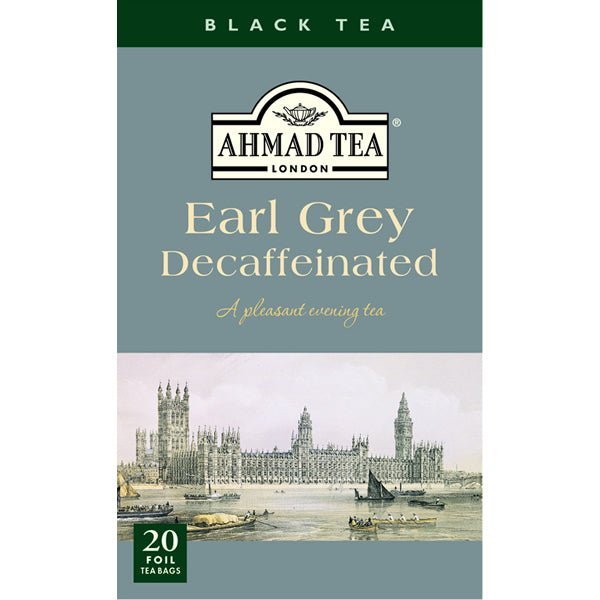 Ahmad Decaffeinated Earl Grey Black Tea | 20 Tea Bags - 1.4 oz. - soofercoinc