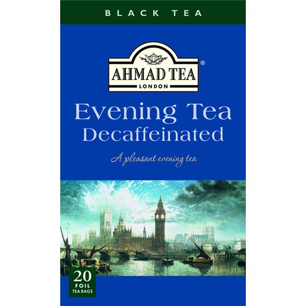 Ahmad Decaffeinated Evening Black Tea | 20 Tea Bags - 1.4 oz. - soofercoinc