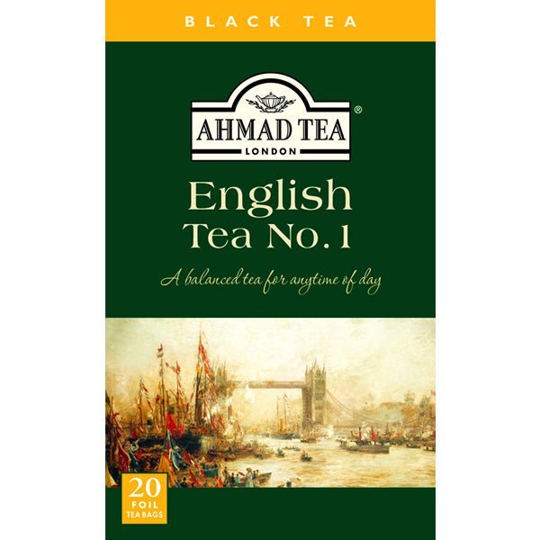 Ahmad English Tea No. 1 Black Tea | 20 Foil Tea Bags - 1.4 oz. - soofercoinc