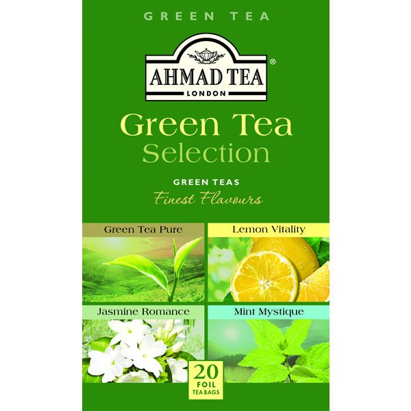 Ahmad Green Tea Selection | 20 Tea Bag Sachets - soofercoinc