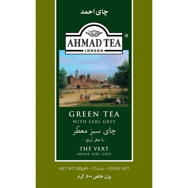 Ahmad Green Tea with Earl Grey | Loose Leaf in Tin - 17.6 oz. - soofercoinc