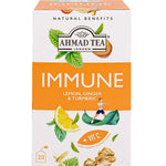 Ahmad Immune | Lemon, Ginger & Turmeric + VIT C | 20 Foil Tea Bags - Sadaf.comAhmad43 - 8000