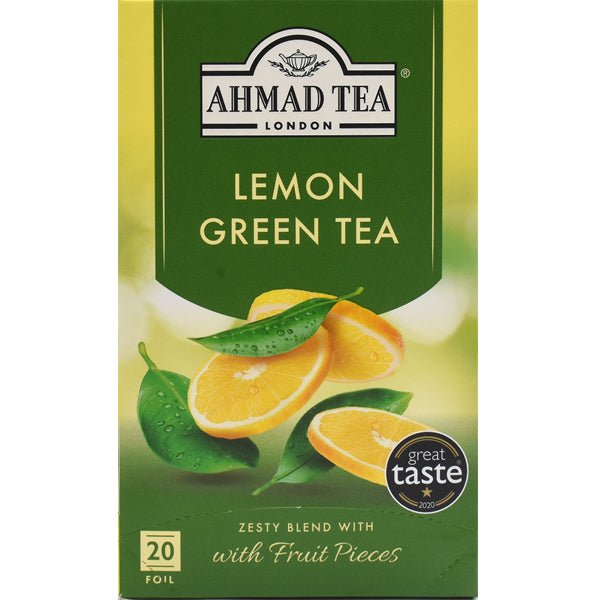 Ahmad Lemon Green Tea | 20 Foil Tea Bags - Sadaf.comAhmad44 - 7996