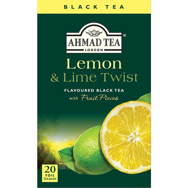 Ahmad Lemon & Lime Twist Black Tea | 20 Tea Bags - 1.4 oz. - soofercoinc