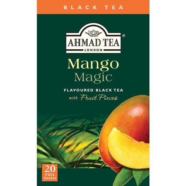 Ahmad Mango Magic Black Tea | 20 Tea Bags - 1.4 oz. - soofercoinc