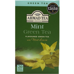 Ahmad Mint Green Tea with Mint Leaves | 20 Foil Tea Bags - Sadaf.comAhmad44 - 7994