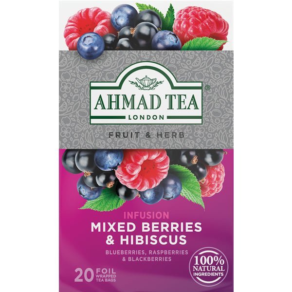 Ahmad Mixed Berries Herbal Tea | 20 Tea Bags - 1.4 oz. - soofercoinc