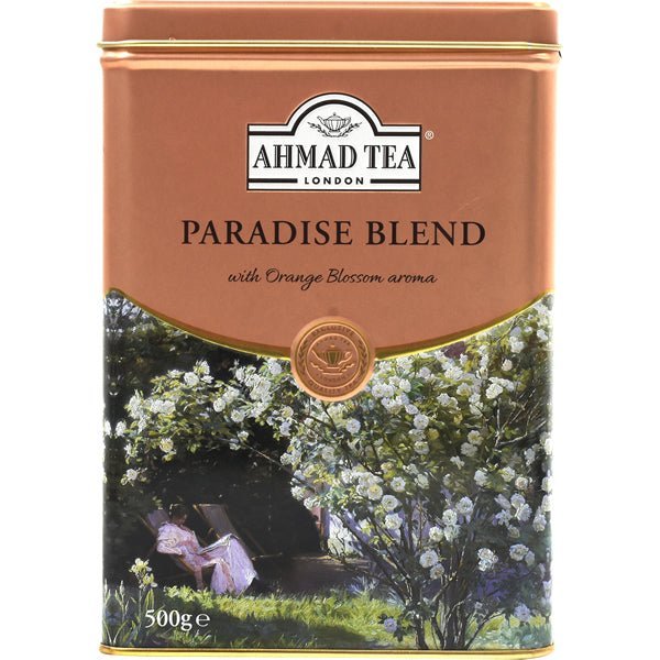 Ahmad Paradise Blend Black Tea with Orange Blossom Aroma | Loose Leaf in Tin - 500g - soofercoinc