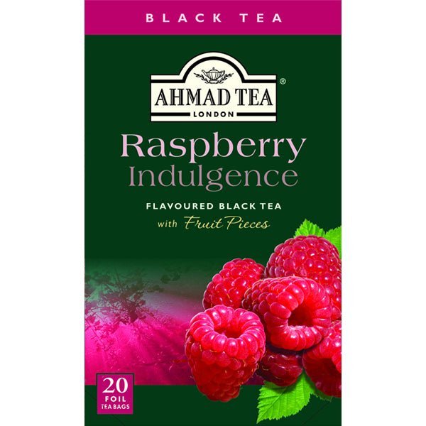 Ahmad Raspberry Indulgence Black Tea | 20 Tea Bags - 1.4 oz. - soofercoinc