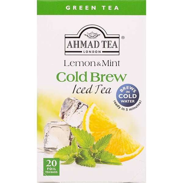 Ahmad Cold Brew Lemon & Mint Black Tea | 20 Tea Bags - soofercoinc