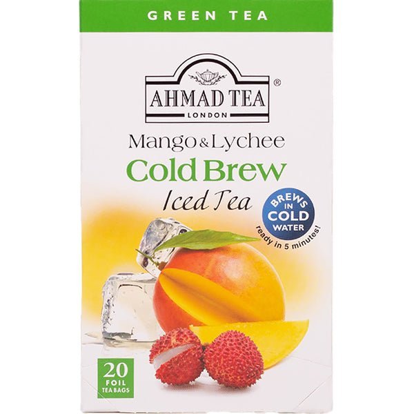 Ahmad Cold Brew Mango & Lychee Black Tea | 20 Foil Tea Bags - soofercoinc