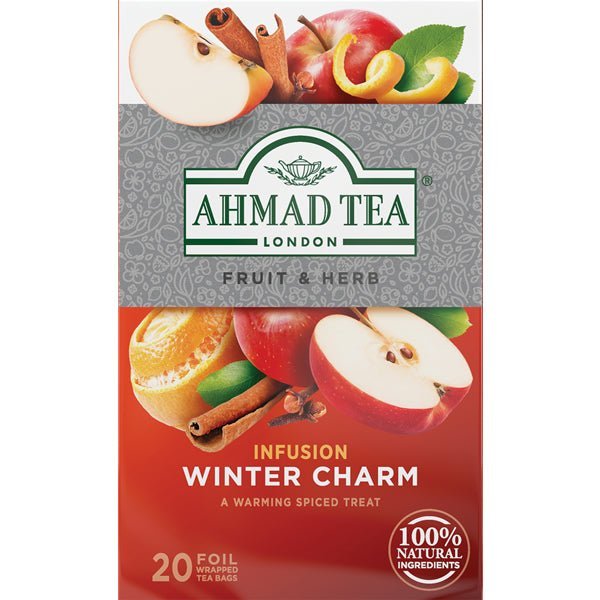 Ahmad Winter Charm Herbal Infusion Tea | 20 Foil Tea Bags - 1.4 oz. - soofercoinc