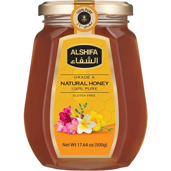 Alshifa 100% Pure Natural Honey 17.64 oz | Grade A - Sadaf.com