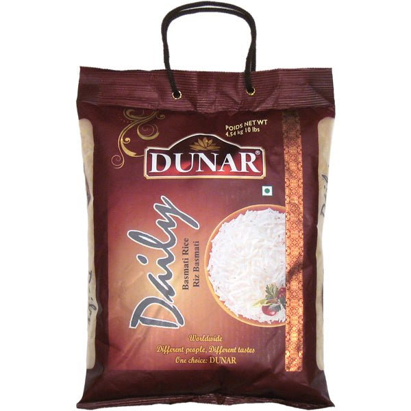 Dunar Daily Basmati Rice - 10 lbs - soofercoinc