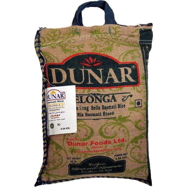 Dunar Elonga Basmati Rice | Extra Long Sella - 10 lbs - soofercoinc