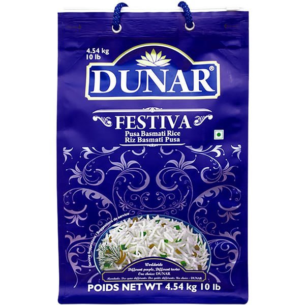 Dunar Festiva Basmati Rice - 10 lb - soofercoinc