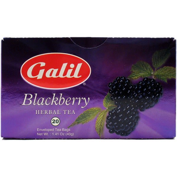 Galil Blackberry Herbal Tea | 20 (Enveloped) Tea Bags - 1.27 oz. - soofercoinc