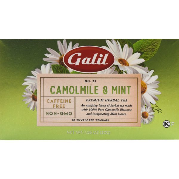 Galil Chamomile & Mint Tea | 20 Enveloped Tea Bags - 1.06 oz - soofercoinc