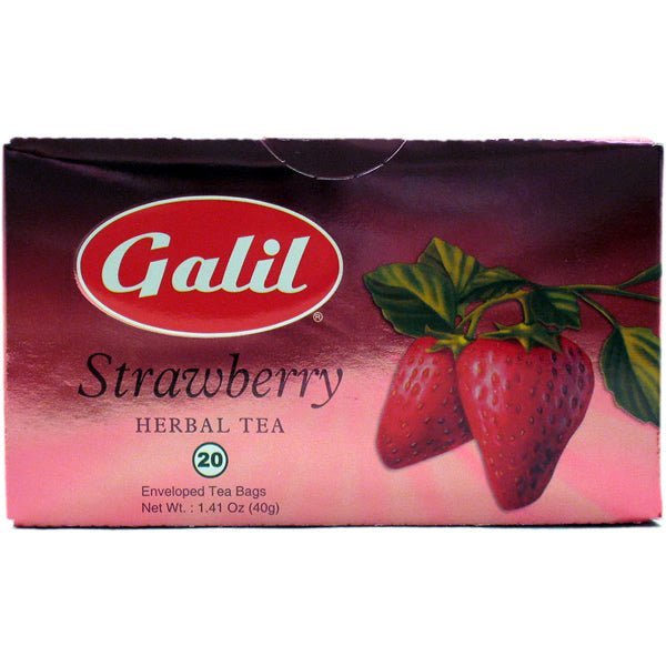 Galil Herbal Strawberry Tea | Caffeine Free | 20 Tea Bags - 1.27 oz. - soofercoinc