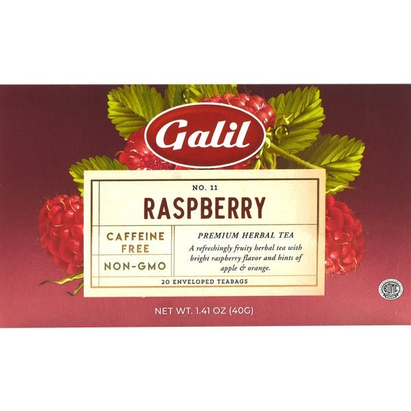 Galil Herbal Raspberry Tea | 20 Tea Bags - 1.27 oz. - soofercoinc