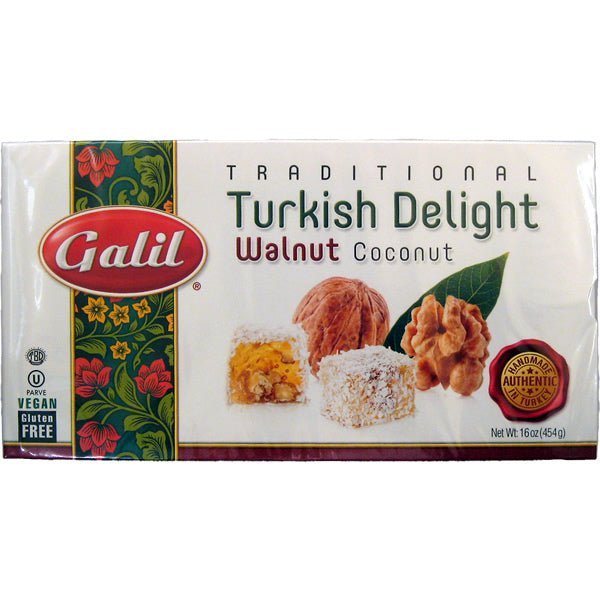 Galil Lokum Traditional Turkish Delight | Walnut Coconut - 16 oz. - soofercoinc