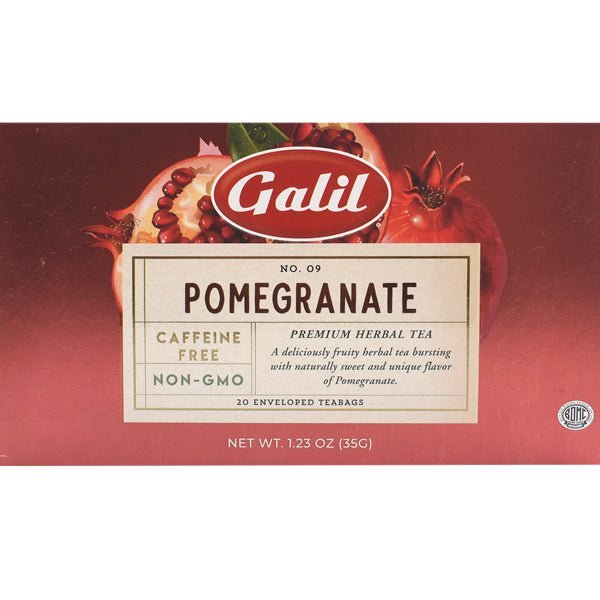 Galil Pomegranate Herbal Tea | 20 Tea Bags - 1.41 oz. - soofercoinc