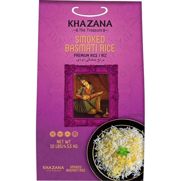 Khazana Smoked Basmati Rice - 10 lb - soofercoinc