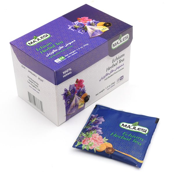 Majlesi Echium Herbal Tea | Gol Gavzaban Tea | 14 Pyramid Sachets - Sadaf.comSadaf.com43 - 8031