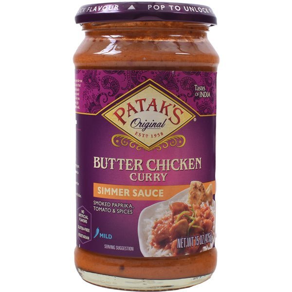 Patak's Butter Chicken Simmer Sauce | Mild - 15 oz. - soofercoinc