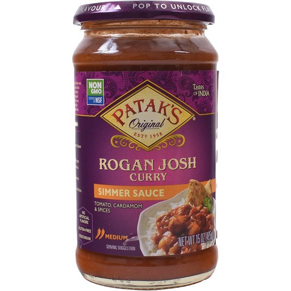 Patak's Rogan Josh Curry Simmer Sauce | Medium - 15 oz. - soofercoinc