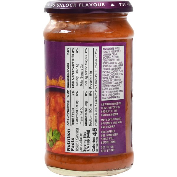 Patak's Spicy Tikka Masala Simmer Sauce | Hot - 15 oz. - Sadaf.comPatak's23 - 6378