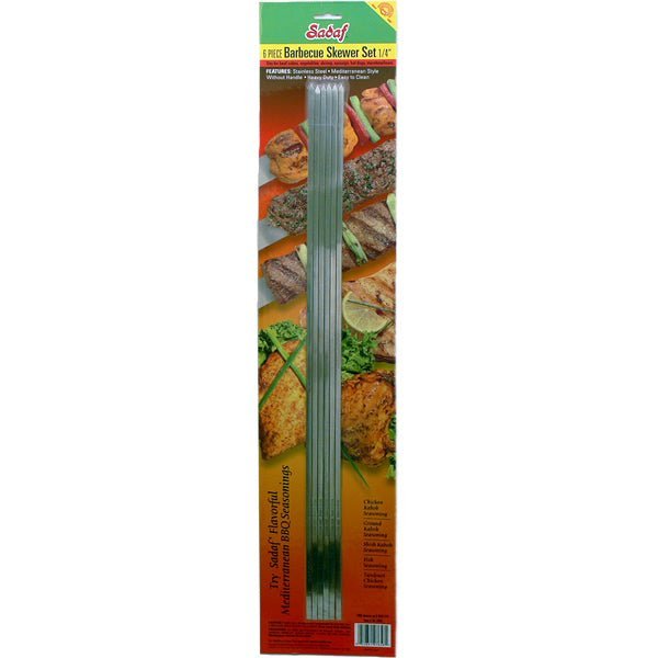 Sadaf BBQ Skewers Narrow | No Handle - Set of 6 - soofercoinc