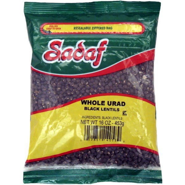 Sadaf Black Lentils (Whole Urad) | Dried - 16 oz. - soofercoinc