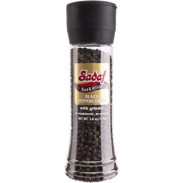 Sadaf Black Peppercorn with Grinder - 5.99 oz - soofercoinc