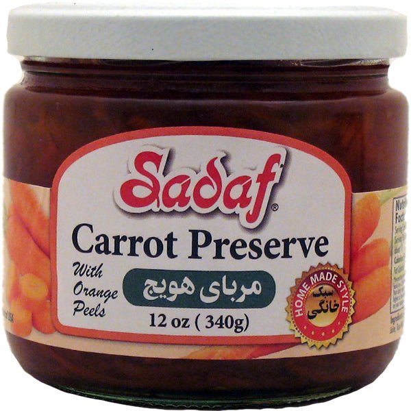 Sadaf Carrot Preserve | with Orange Peels - 12 oz. - soofercoinc