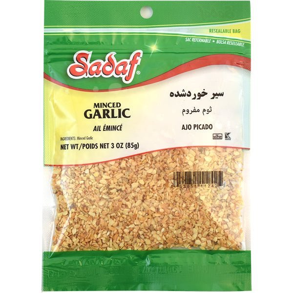 Sadaf Dried Garlic | Minced - 3 oz - soofercoinc