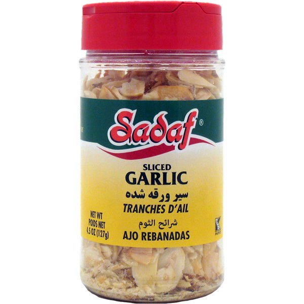 Sadaf Dried Garlic | Sliced - 4.5 oz - soofercoinc