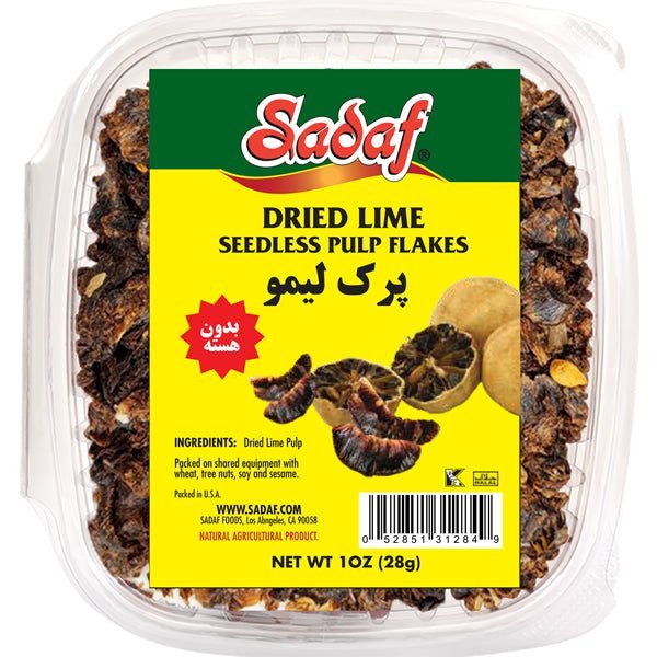 Sadaf Dried Lime | Seedless Pulp Flakes - 1 oz - soofercoinc