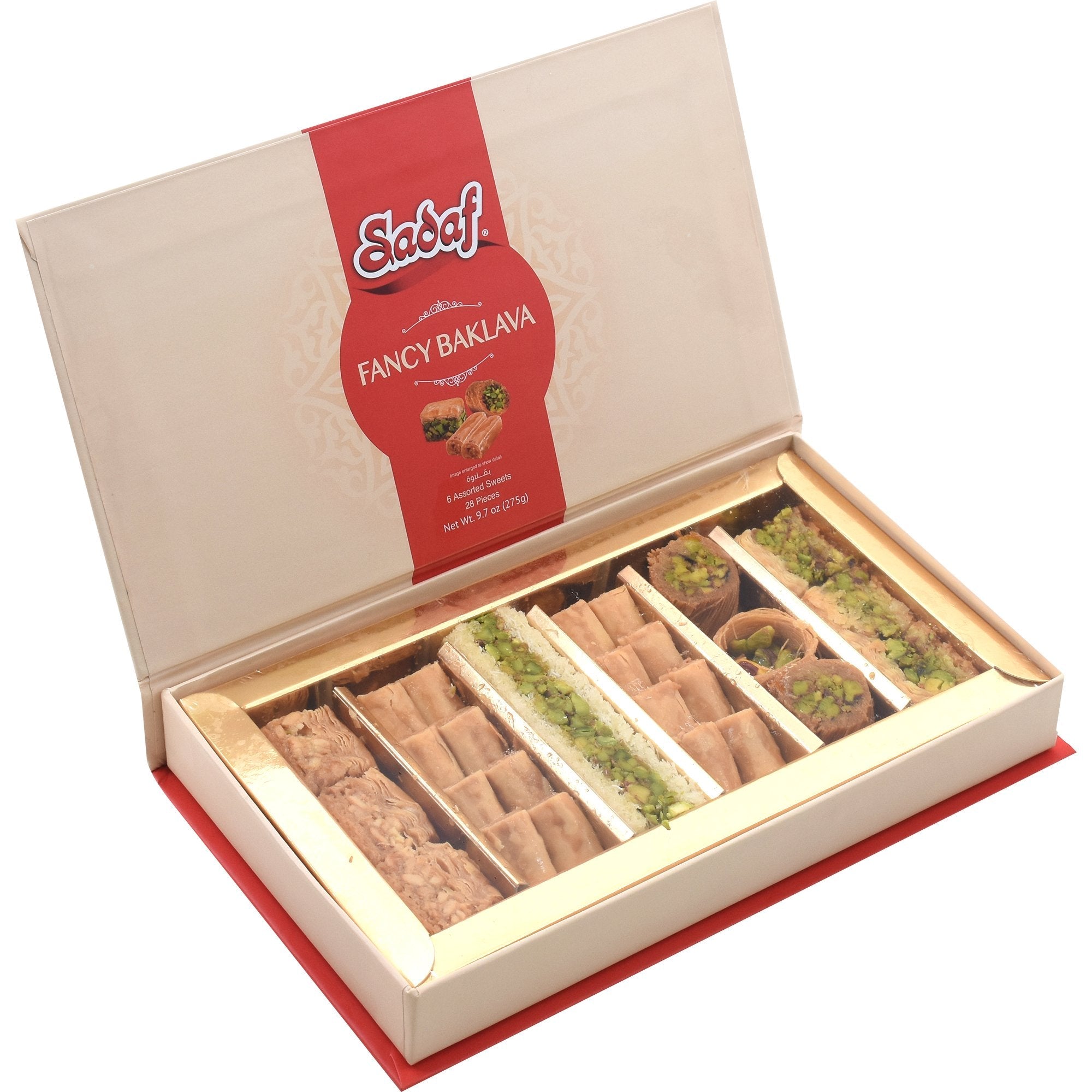 Sadaf Fancy Baklava | 6 Assorted Sweets | 28 Pieces - 275g - Sadaf.comSadaf27-4250