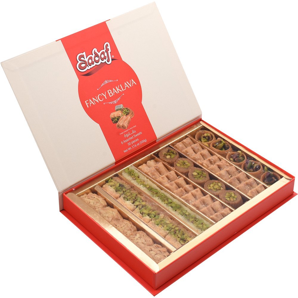 Sadaf Fancy Baklava | 6 Assorted Sweets | 50 pieces - 500g - soofercoinc