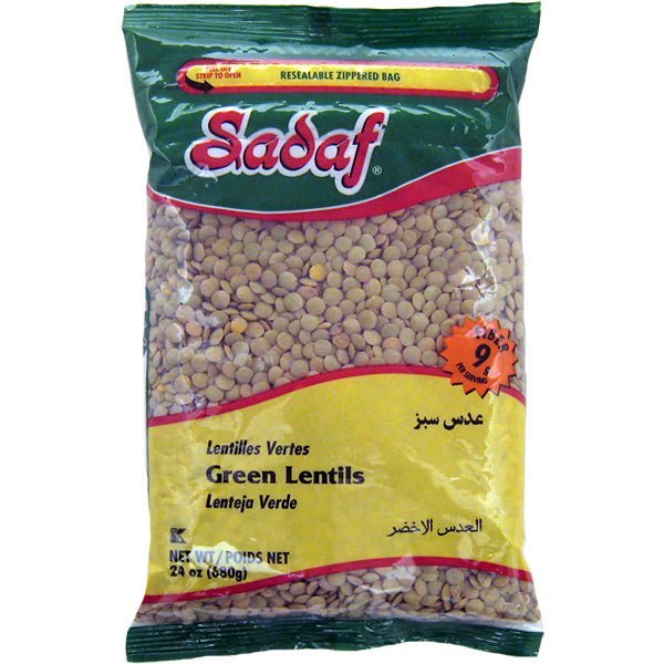 Sadaf Green Lentils | Dried - 24 oz. - soofercoinc