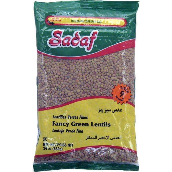 Sadaf Green Lentils | Fancy - 24 oz. - soofercoinc