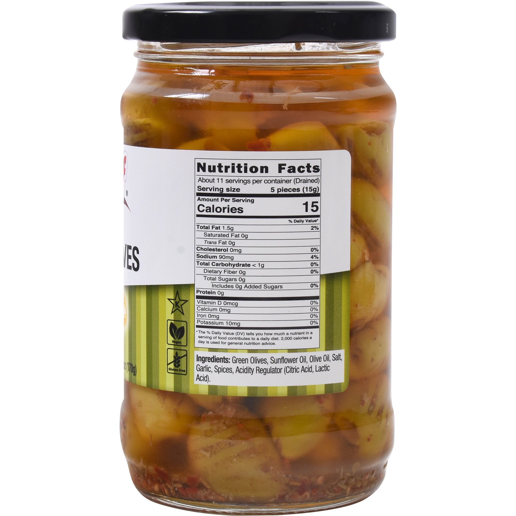 Sadaf Green Olives | Grilled - 9.5 oz - soofercoinc